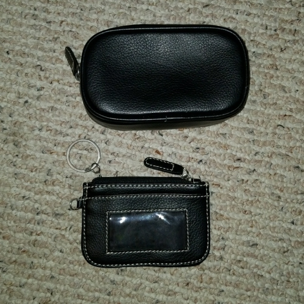 Croft & Barrow small black bag and change purse
